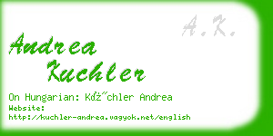 andrea kuchler business card